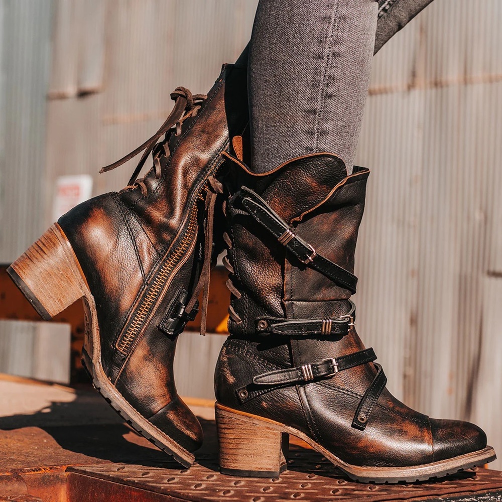 Leather Brown Boots US 7 Freebird by Steven Cora